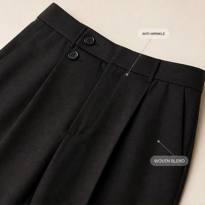 Beckford™ – Pleated Wide-Leg Suit Pants, Wrinkle-Resistant Drape Fabric + 50% OFF