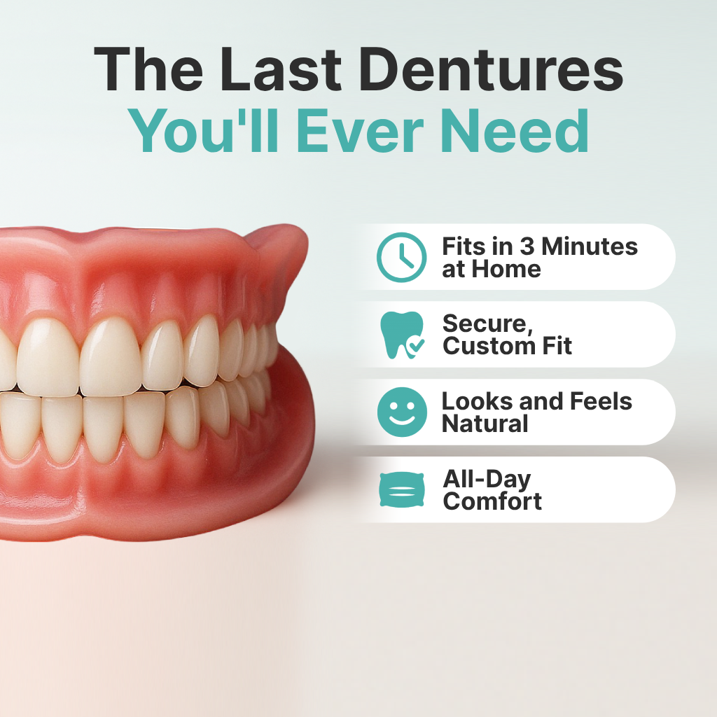 The InstaSmile Custom Dentures - Smile With Confidence Again + ENDS TODAY + 50% OFF