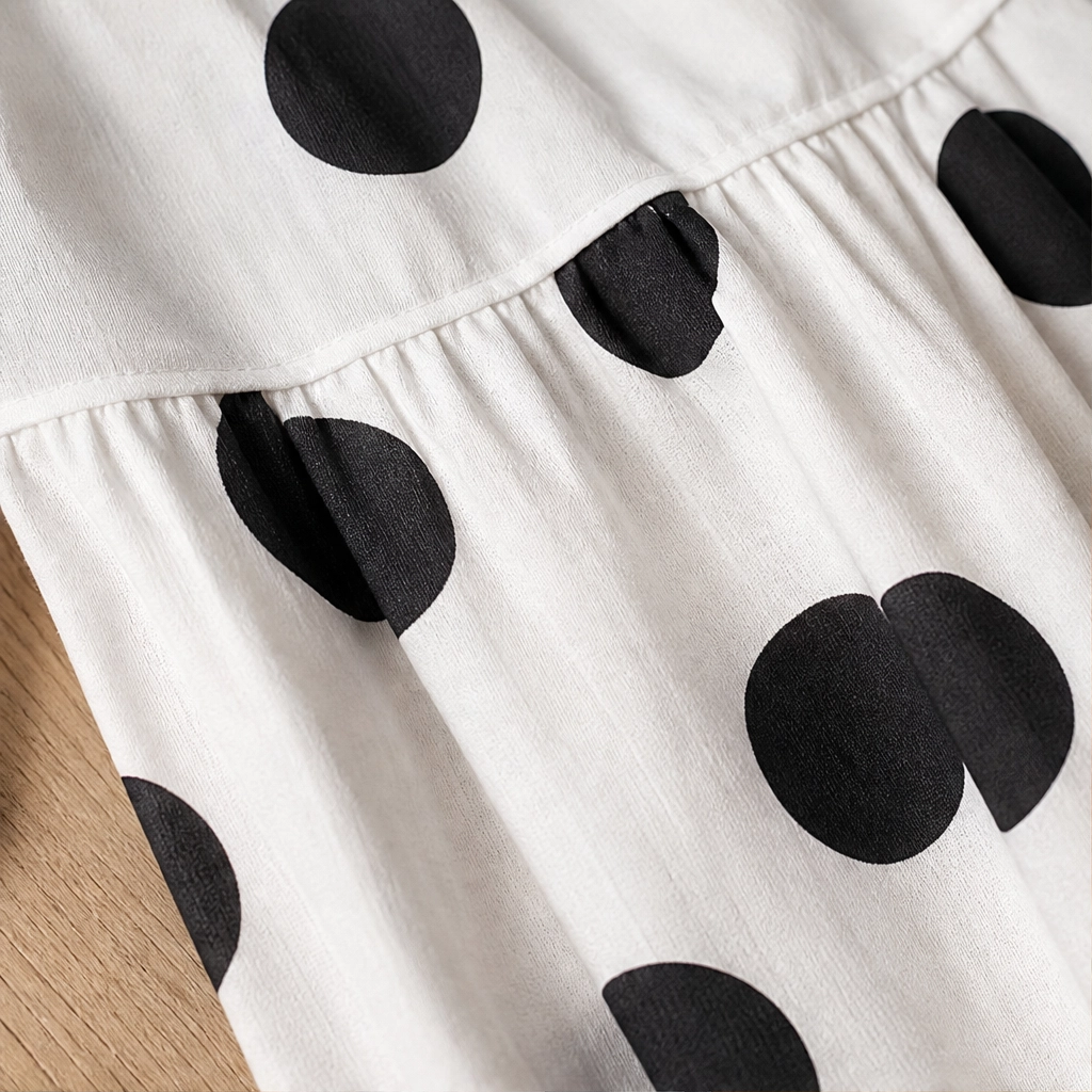 Solenna™ – Strapless Polka Dot Tiered Midi Dress + 50% OFF