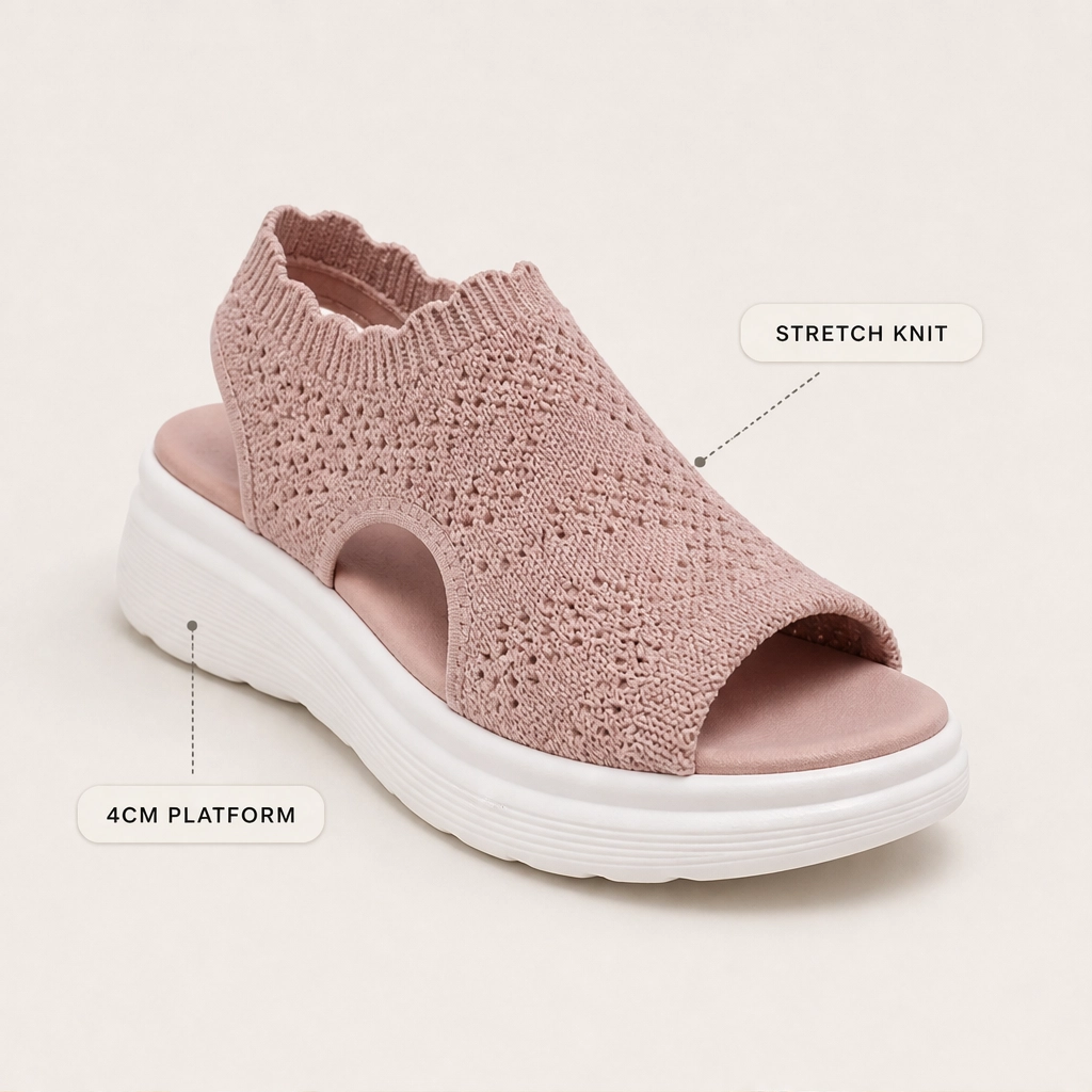 Willowstep™ – Breathable Knit Cushioned Platform Sandals + 50% OFF