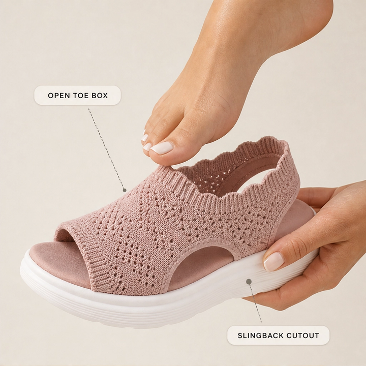 Willowstep™ – Breathable Knit Cushioned Platform Sandals + 50% OFF