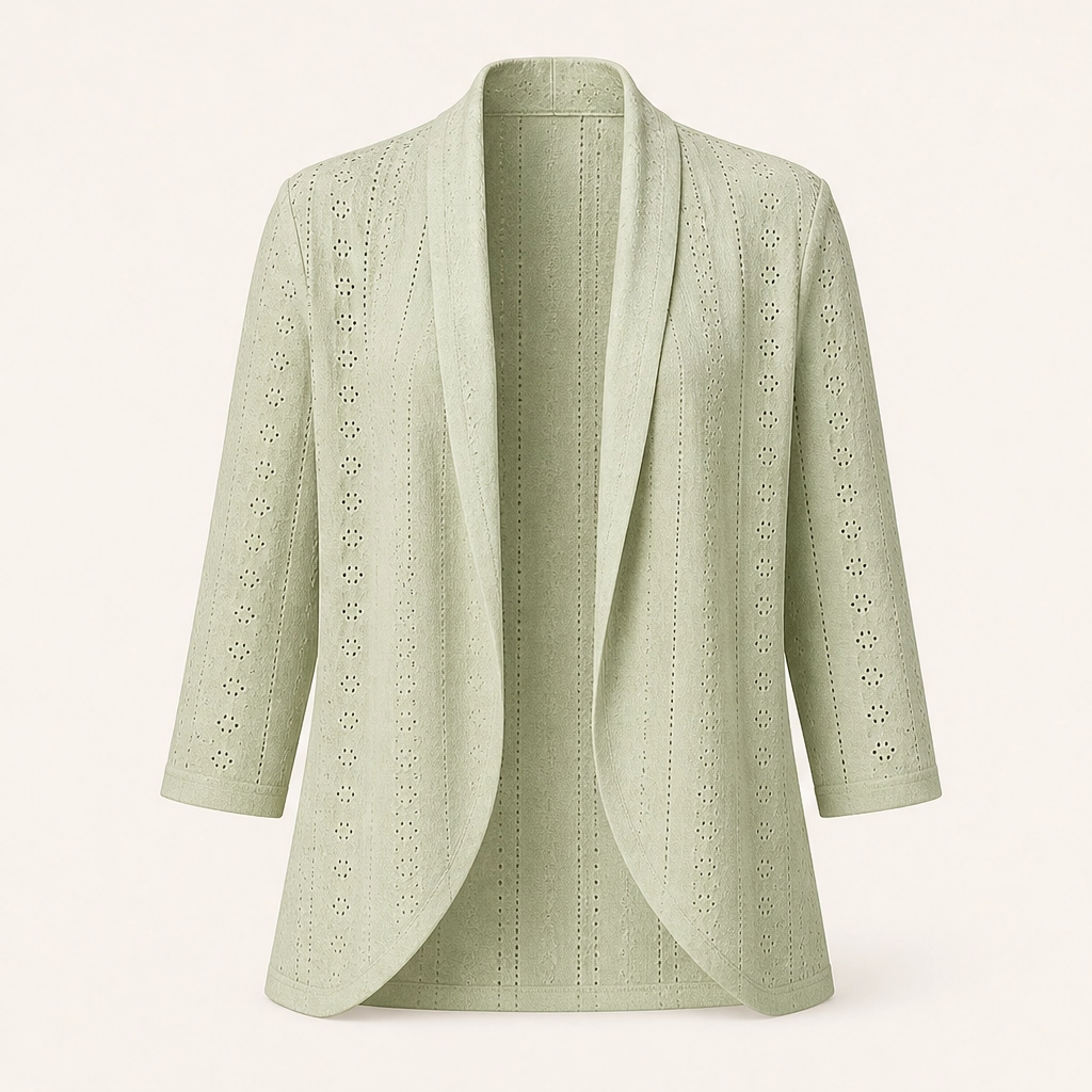 Aerelle™ – Breathable Eyelet Lightweight Summer Cardigan + 50% OFF