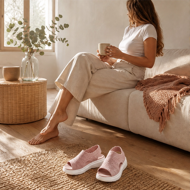 Willowstep™ – Breathable Knit Cushioned Platform Sandals + 50% OFF