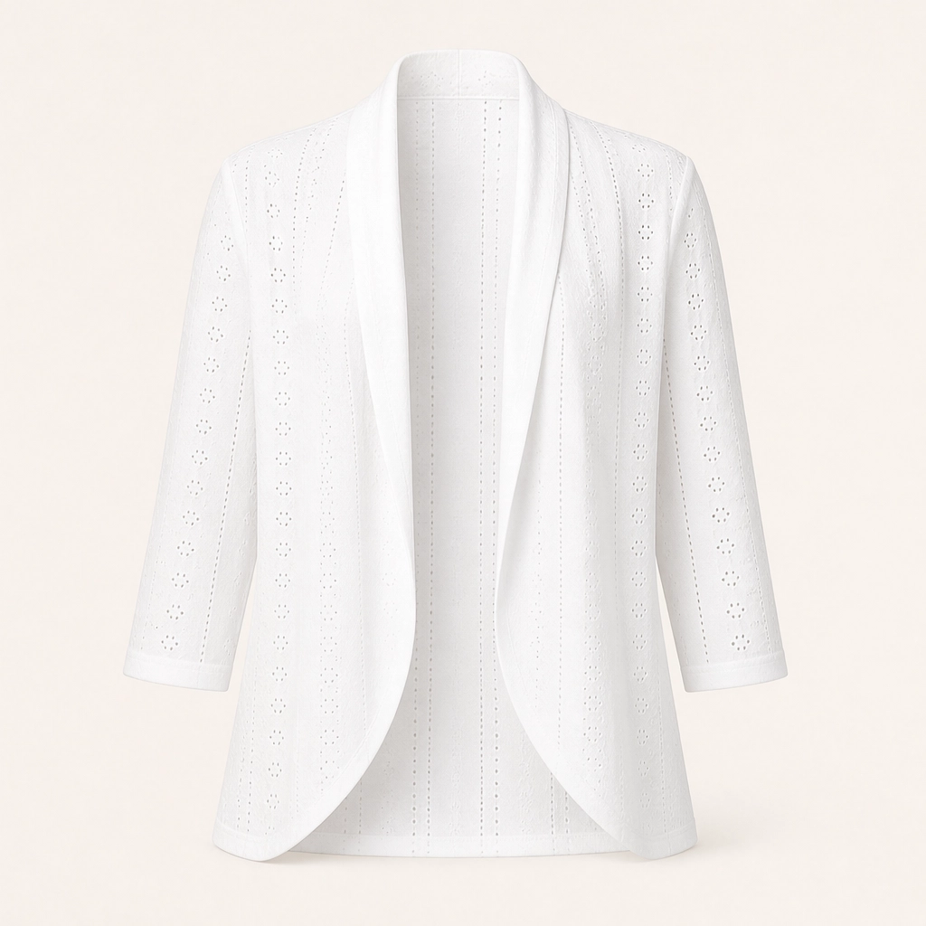 Aerelle™ – Breathable Eyelet Lightweight Summer Cardigan + 50% OFF