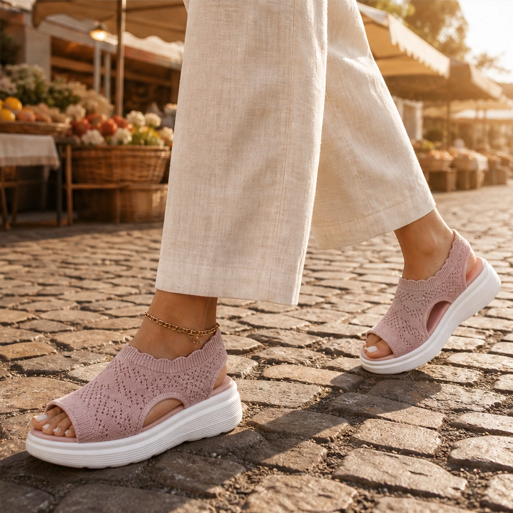 Willowstep™ – Breathable Knit Cushioned Platform Sandals + 50% OFF