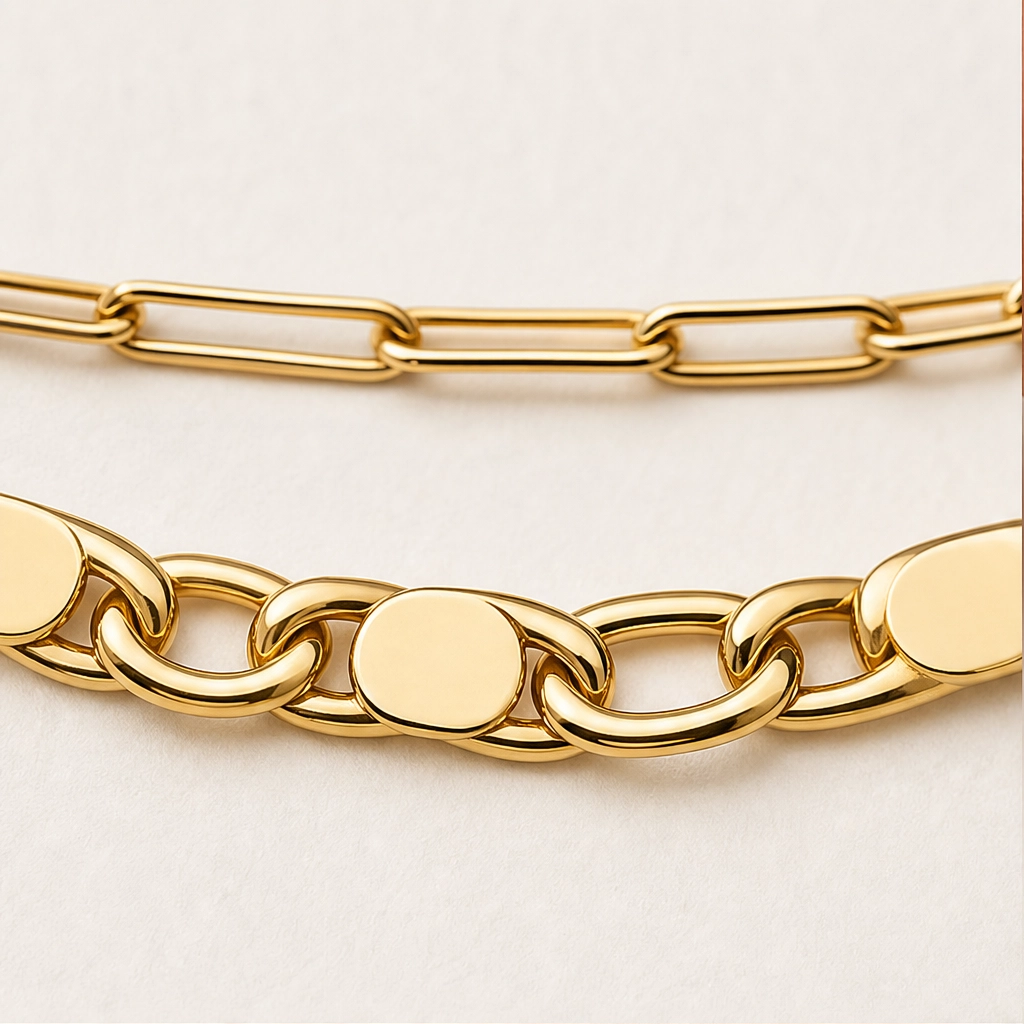Solène™ – Layered Gold-Tone Anklet with Initial Charm &amp; Rhinestones + 1+1 FREE