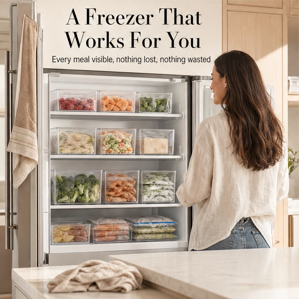 Clearnook™ – Crystal-Clear Stackable Freezer &amp; Fridge Storage Bins with Handles + 50% OFF