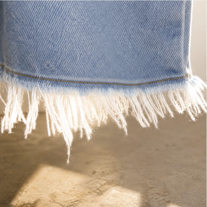 FRAYD™ – Distressed Frayed-Patch Denim Shorts for Men + 50% OFF