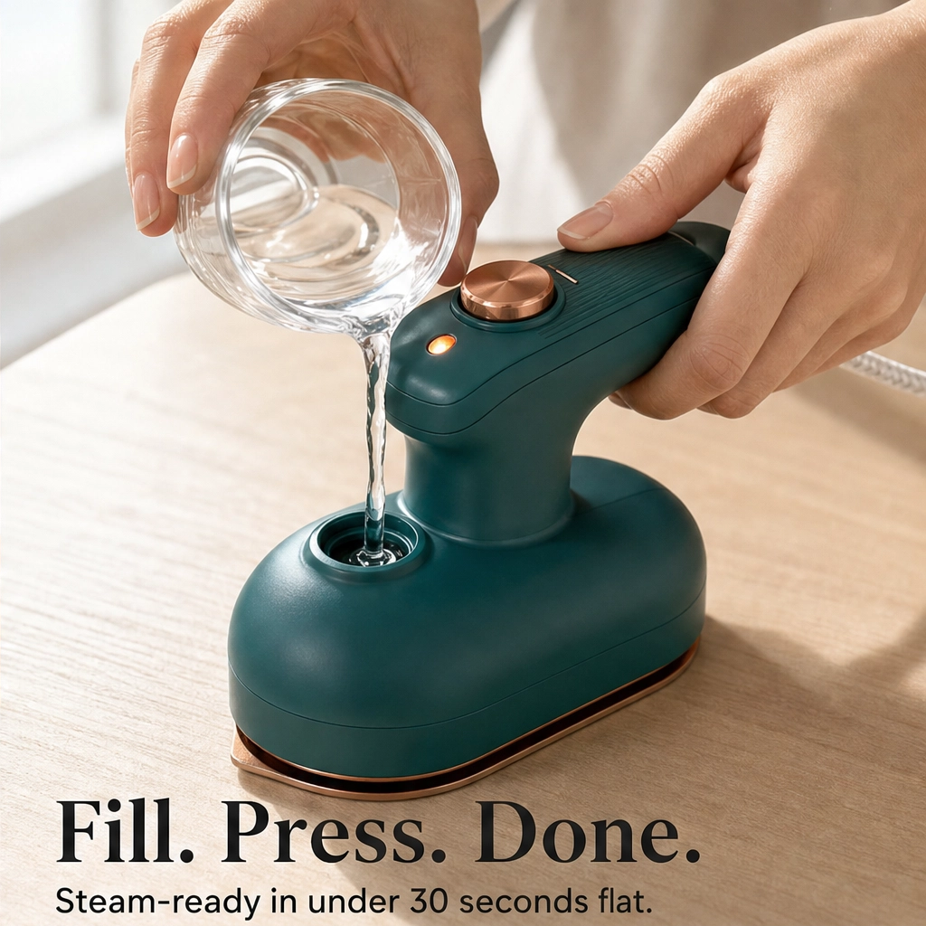Crispa – Mini Portable Steam Iron with Titanium Plate &amp; Dual Dry/Steam Modes + 50% OFF