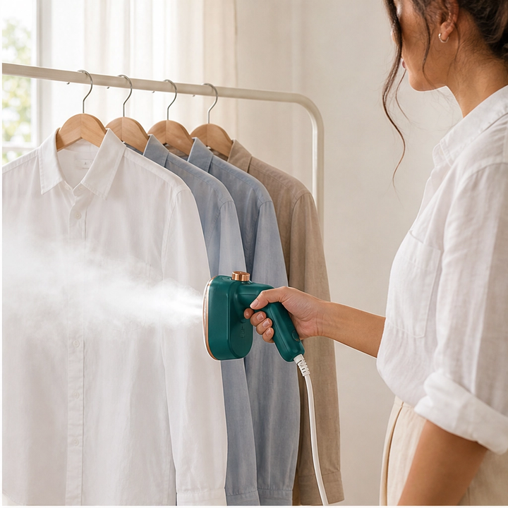 Crispa – Mini Portable Steam Iron with Titanium Plate &amp; Dual Dry/Steam Modes + 50% OFF