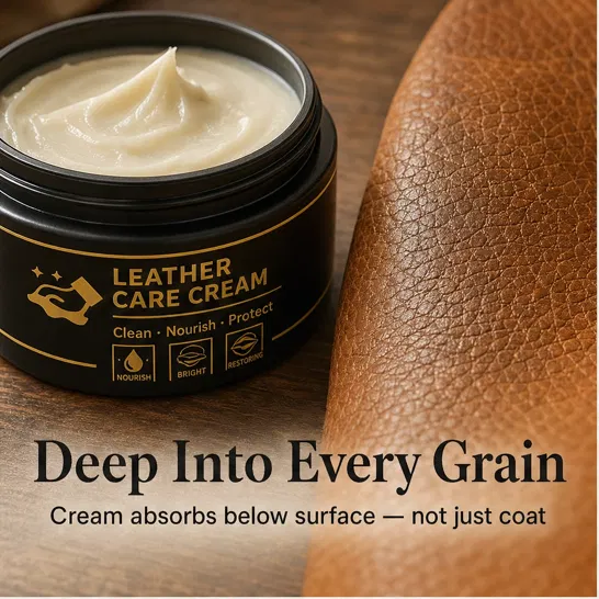 Hidewell – Clean, Nourish &amp; Protect All-in-One Leather Care Cream with Sponge + 50% OFF