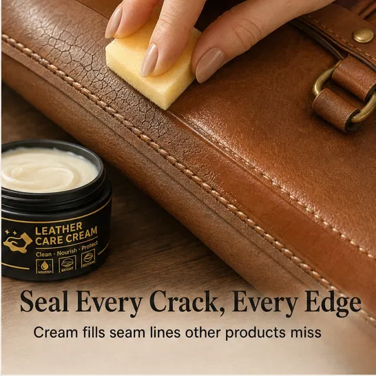 Hidewell – Clean, Nourish &amp; Protect All-in-One Leather Care Cream with Sponge + 50% OFF