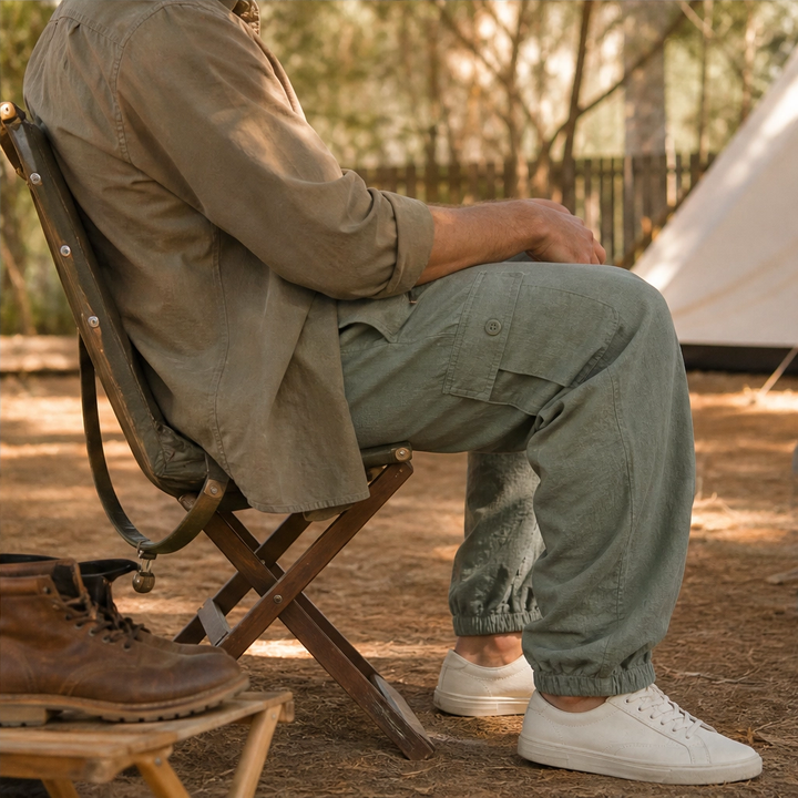 Driftwell™ – Breathable Cotton-Linen Wide-Leg Cargo Pants + 50% OFF