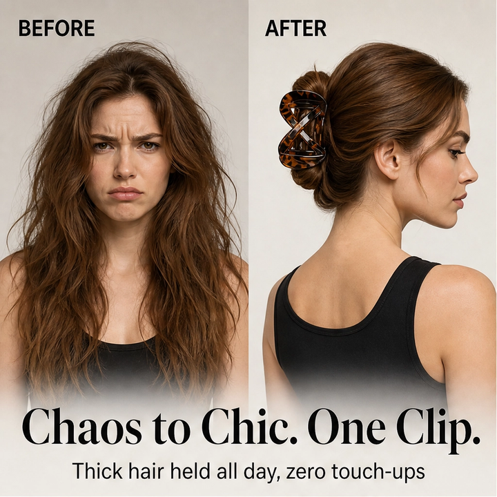 Tressa – Figure-Eight Secure-Hold Tortoiseshell Hair Jaw Clip + 1+1 FREE