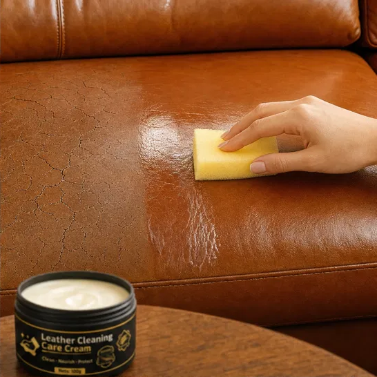Hidewell – Clean, Nourish &amp; Protect All-in-One Leather Care Cream with Sponge + 50% OFF