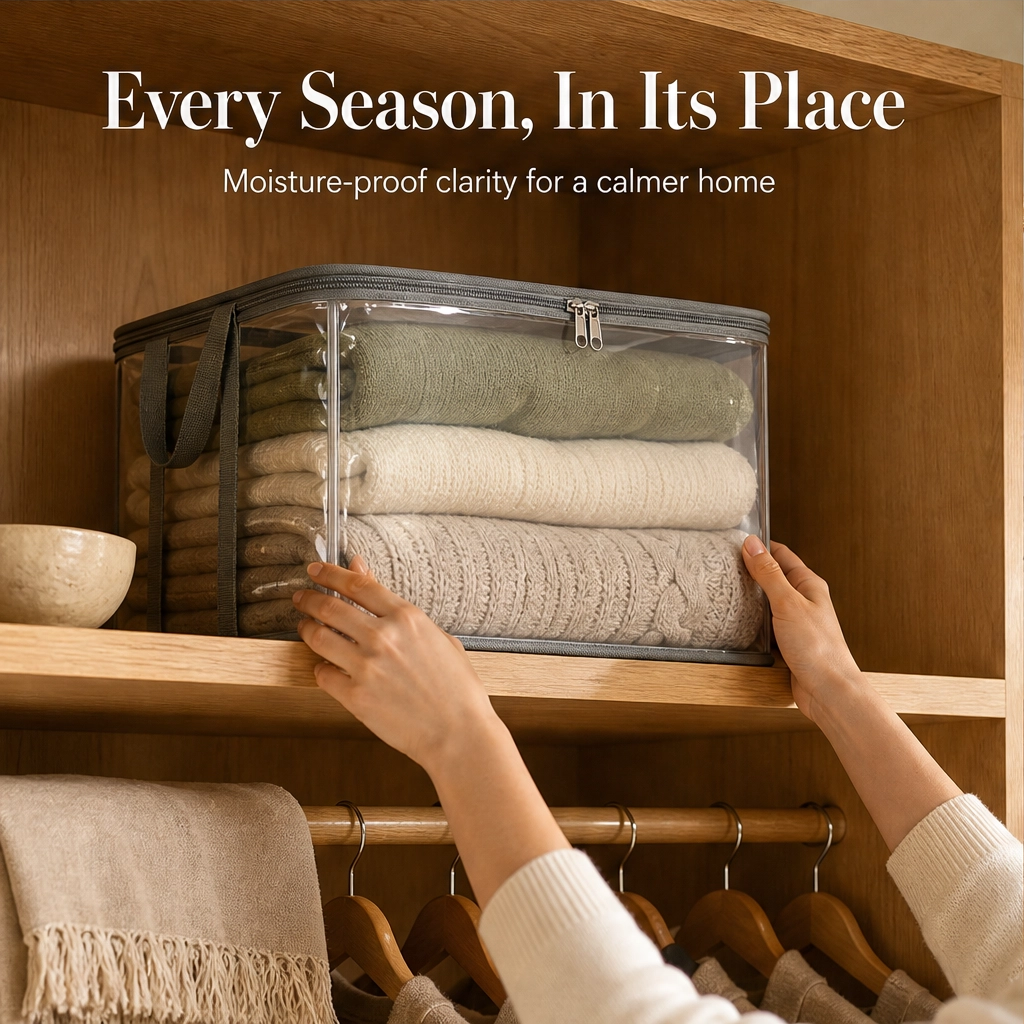 Stackholm™ – Clear Heavy-Duty Stackable Storage Bag for Clothes, Bedding &amp; Moving + 50% OFF