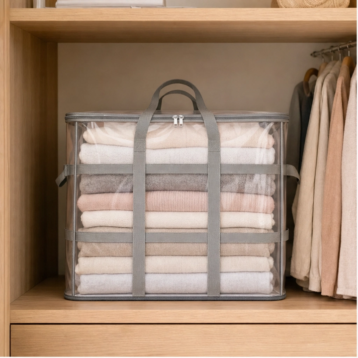 Stackholm™ – Clear Heavy-Duty Stackable Storage Bag for Clothes, Bedding &amp; Moving + 50% OFF