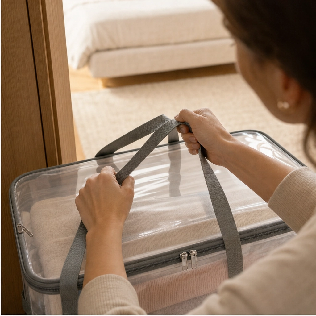 Stackholm™ – Clear Heavy-Duty Stackable Storage Bag for Clothes, Bedding &amp; Moving + 50% OFF