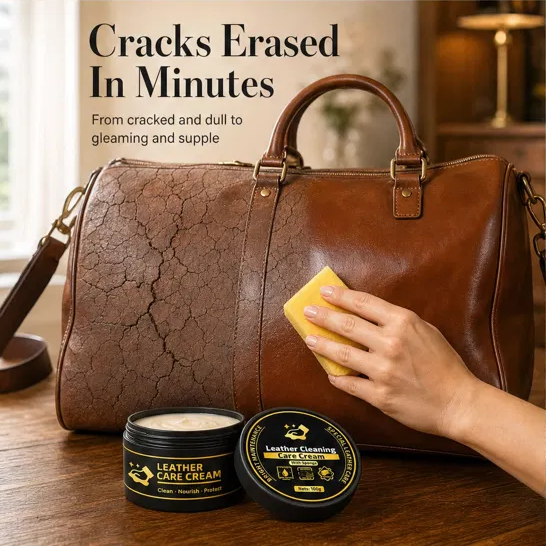 Hidewell – Clean, Nourish &amp; Protect All-in-One Leather Care Cream with Sponge + 50% OFF