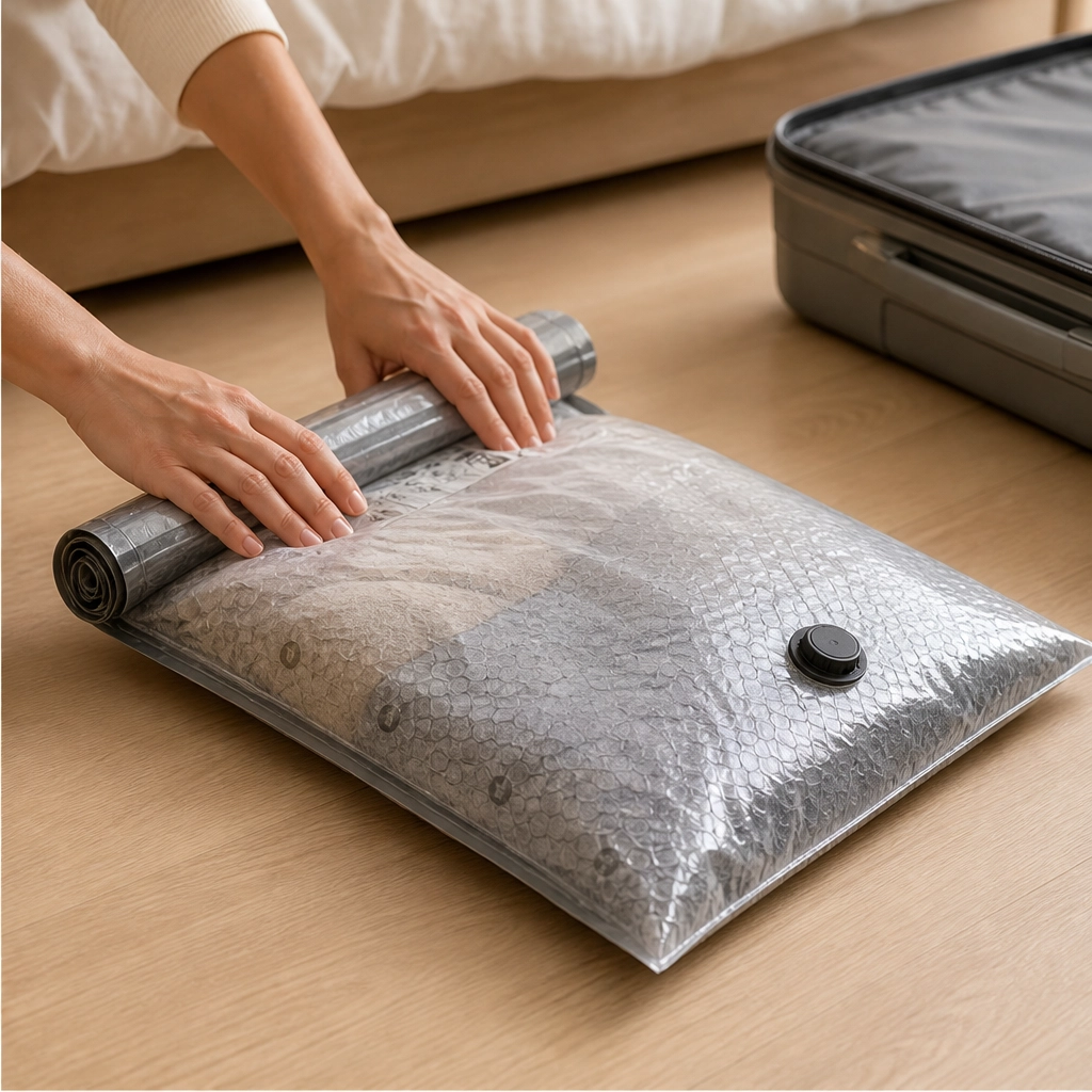 PackVault™ – Cordless Pump Travel Vacuum Compression Bag Set + 50% OFF
