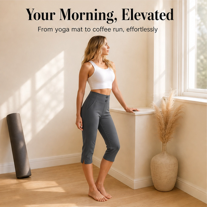 Sculptelle™ – Tummy-Sculpting 4-Way Stretch Capri Yoga Pants + 50% OFF