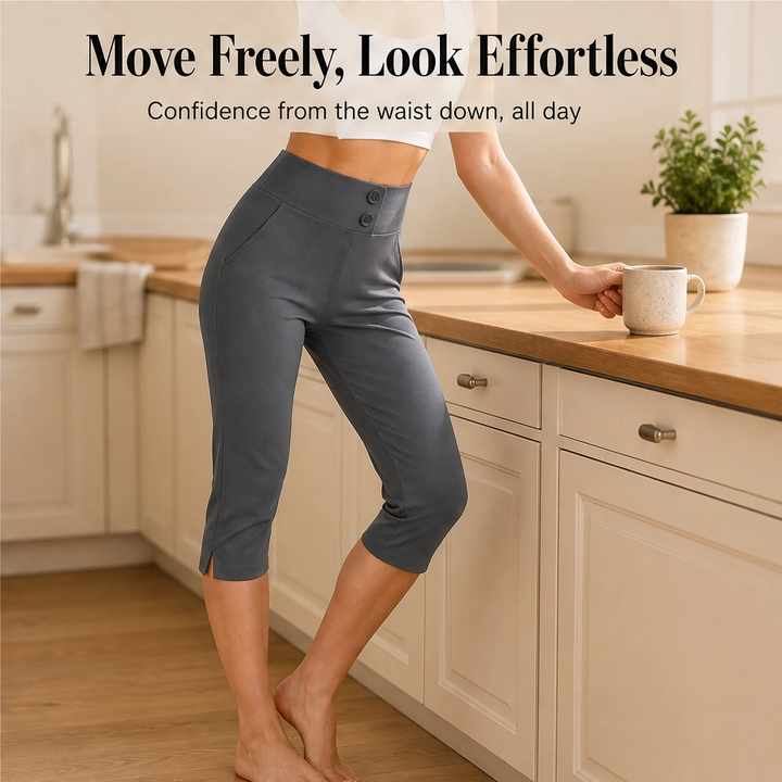 Sculptelle™ – Tummy-Sculpting 4-Way Stretch Capri Yoga Pants + 50% OFF