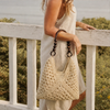 Dunecove™ – Handwoven Crochet Straw Shoulder Bag with Wooden Bead Handles + 50% OFF