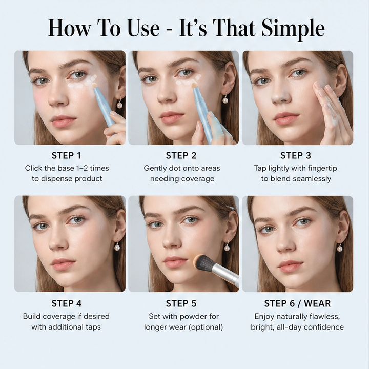 Luméa – Hydrating Crease-Proof Concealer &amp; Powder Pen + 1+1 FREE