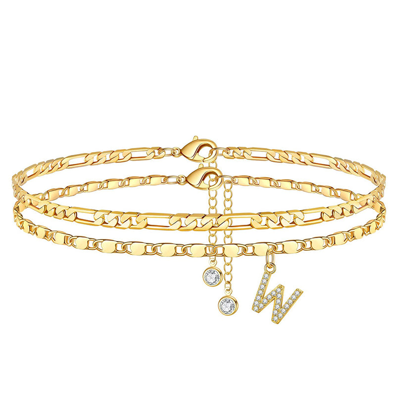 The AuraGlow Layered Anklet — Elegant Rhinestone Brilliance + 50% OFF