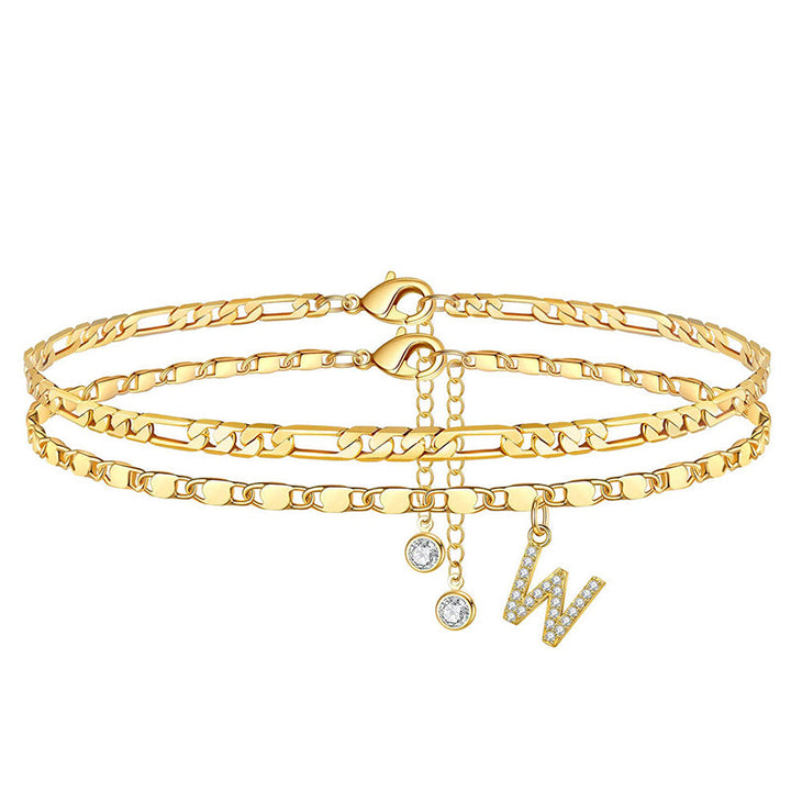 The AuraGlow Layered Anklet — Elegant Rhinestone Brilliance + 50% OFF