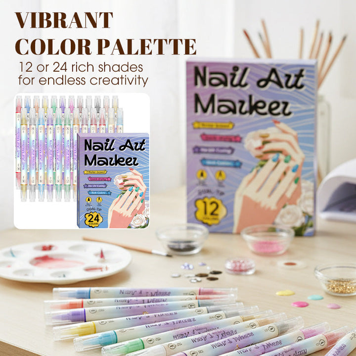 Petalink™ – Dual-Tip Nail Art Marker Pens, Water-Based &amp; Quick-Dry + 50% OFF