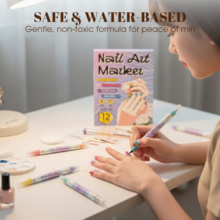 Petalink™ – Dual-Tip Nail Art Marker Pens, Water-Based &amp; Quick-Dry + 50% OFF