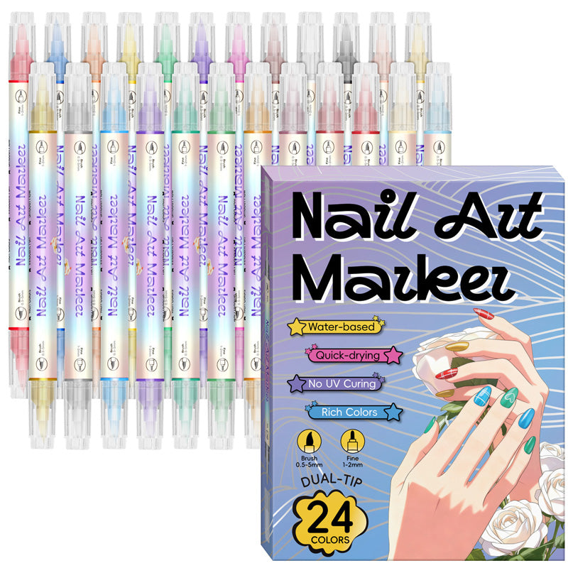 Petalink™ – Dual-Tip Nail Art Marker Pens, Water-Based &amp; Quick-Dry + 50% OFF
