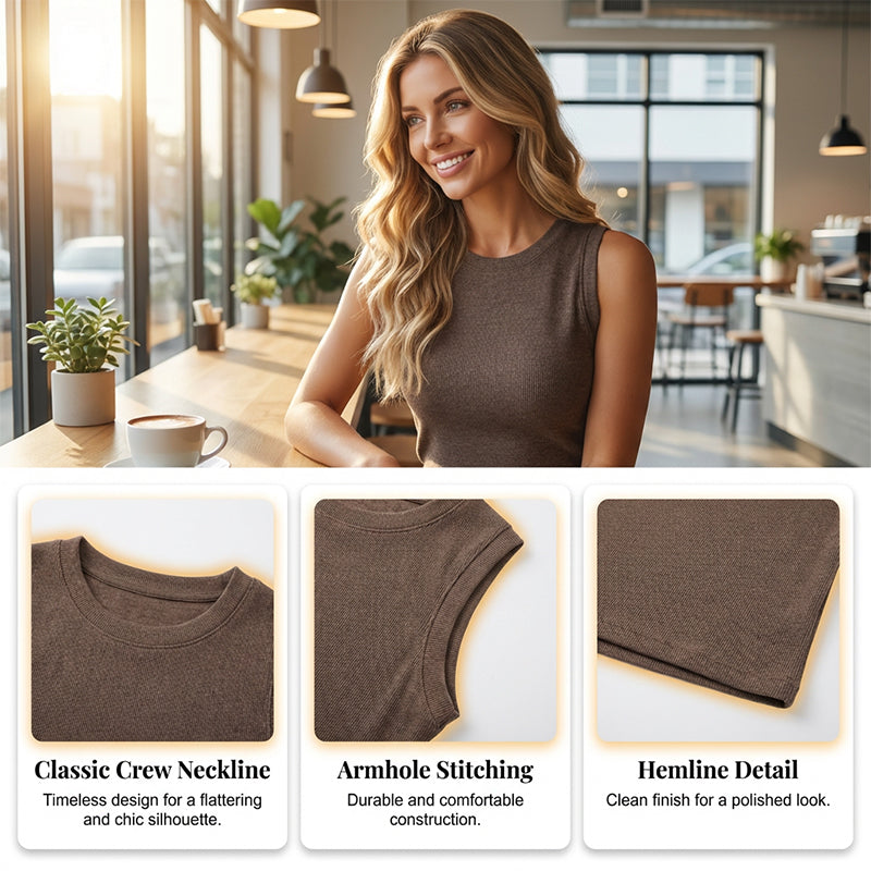 Poise™ – Seasonless Ribbed Knit Sleeveless Tank Top for Women + 50% OFF