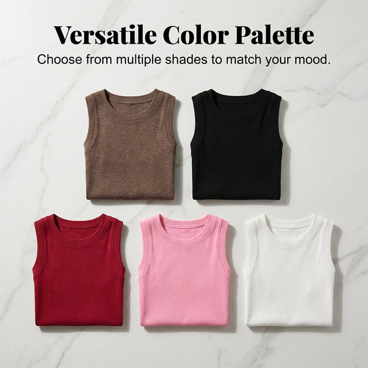 Poise™ – Seasonless Ribbed Knit Sleeveless Tank Top for Women + 50% OFF