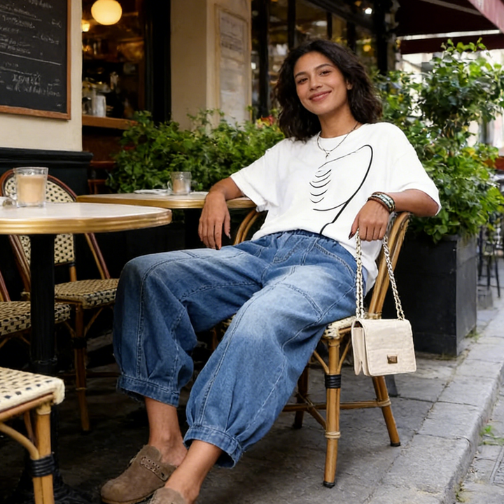 Willowfold™ – High-Waist Elastic Cropped Wide-Leg Jeans + 50% OFF