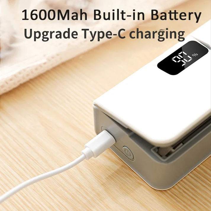 Krispen™ – 2-in-1 Rechargeable Mini Bag Sealer &amp; Cutter with 6 Heat Settings + 50% OFF