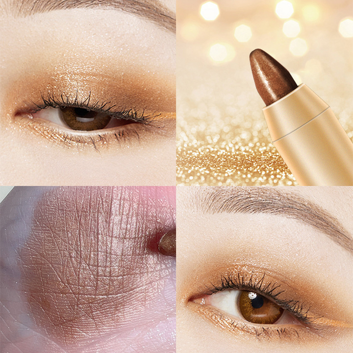 Lustara™ – Waterproof Shimmer Eyeshadow Stick Set with Built-In Blending Sponge + 1+1 FREE