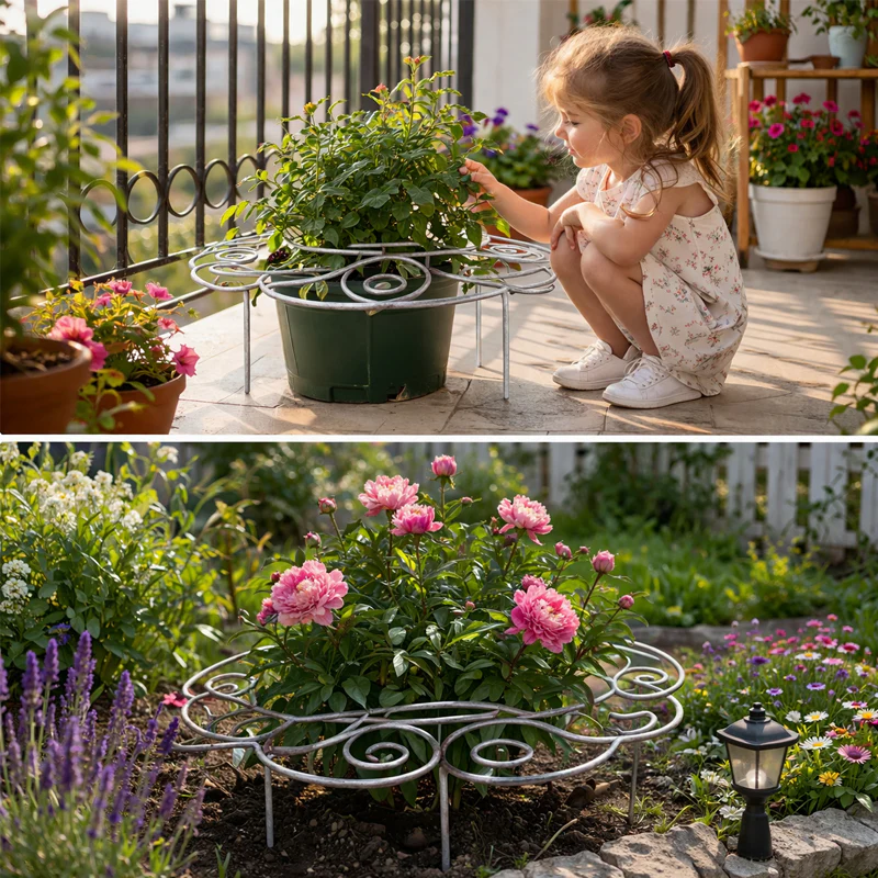 Filigra™ – Heavy-Duty Iron Scroll Peony &amp; Flower Support Frame + 50% OFF