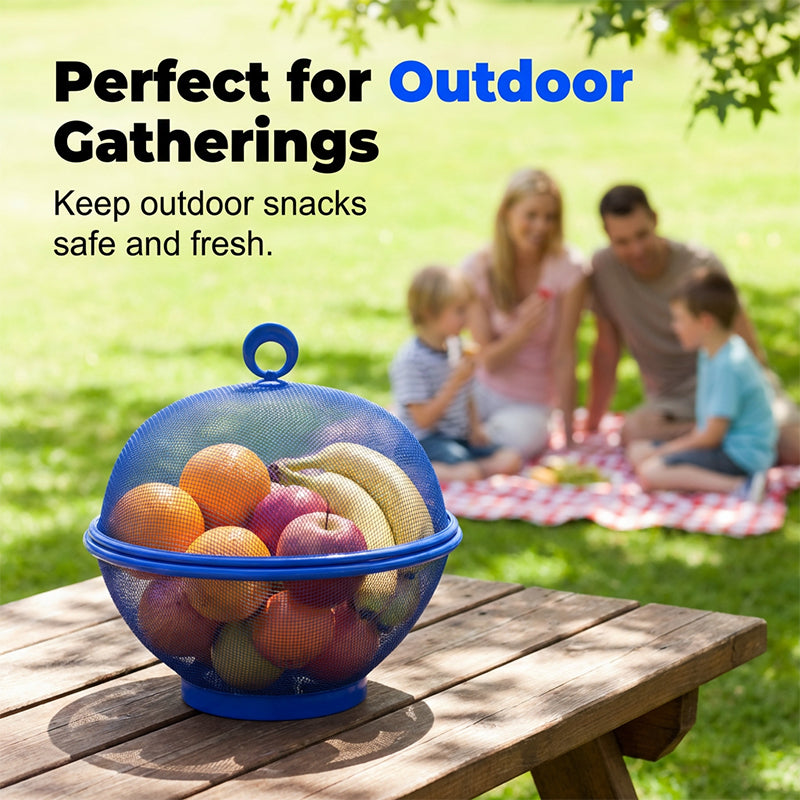 Larder™ – Breathable Mesh Fruit Basket with Lid &amp; Built-In Colander + 50% OFF