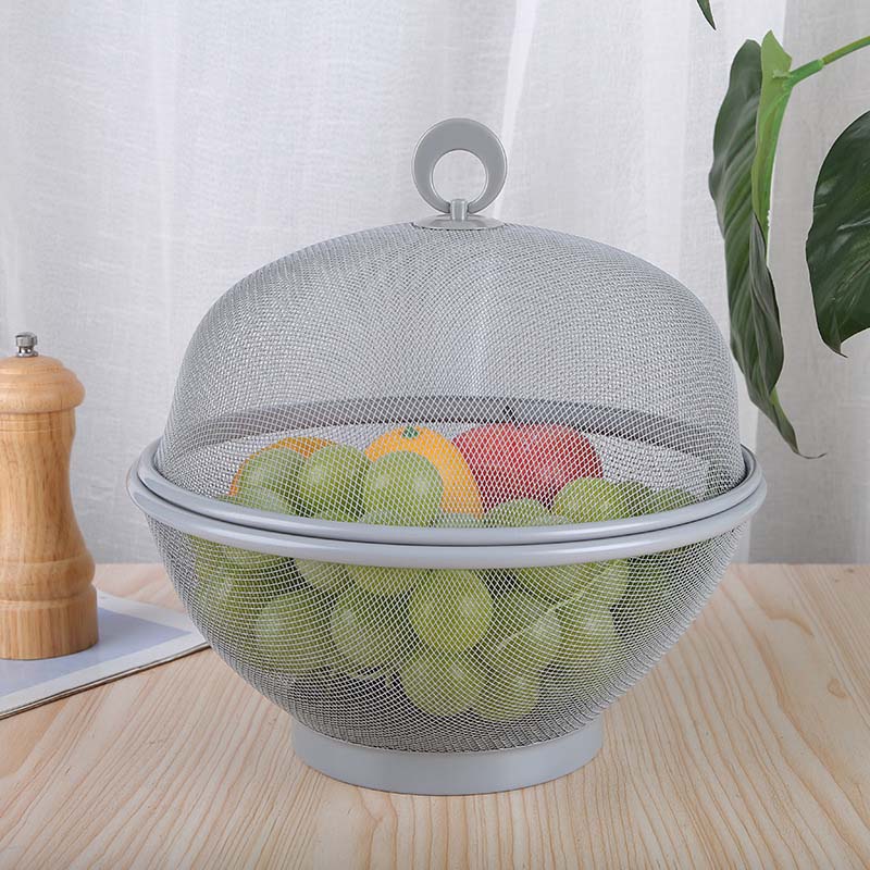 Larder™ – Breathable Mesh Fruit Basket with Lid &amp; Built-In Colander + 50% OFF