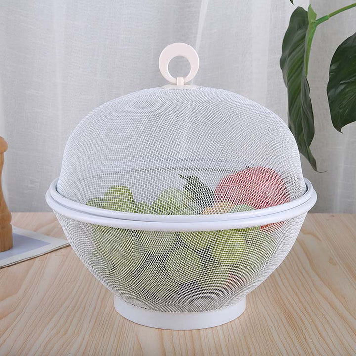 Larder™ – Breathable Mesh Fruit Basket with Lid &amp; Built-In Colander + 50% OFF