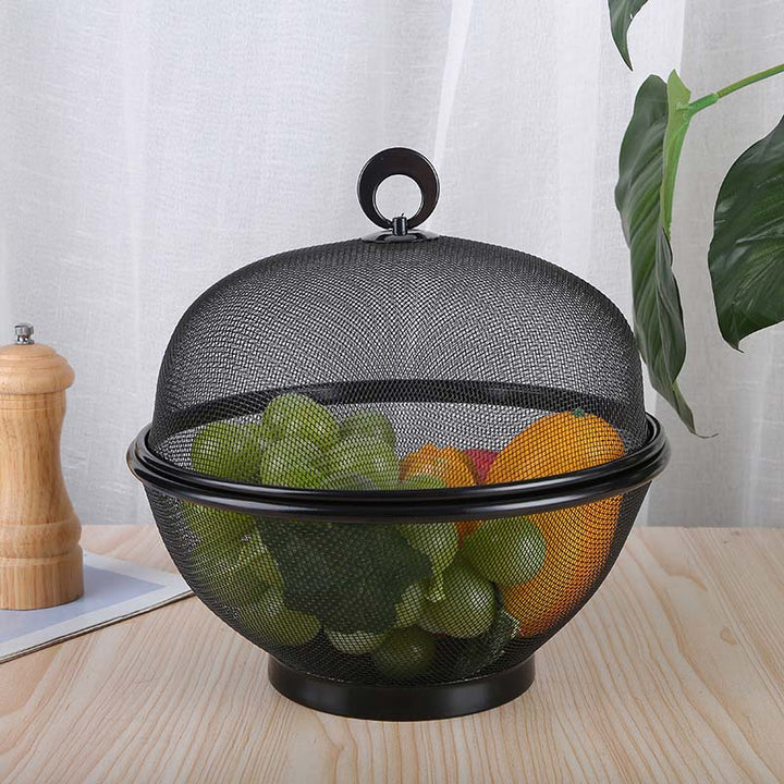 Larder™ – Breathable Mesh Fruit Basket with Lid &amp; Built-In Colander + 50% OFF