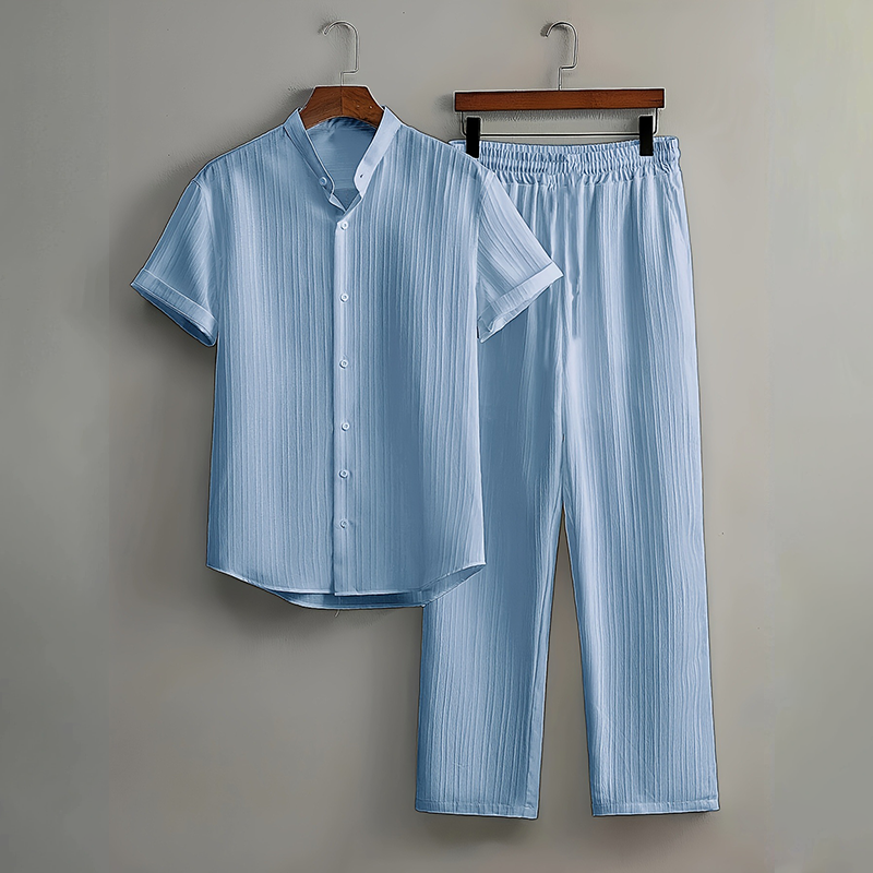 Driften™ – Textured Breathable Short-Sleeve Shirt &amp; Pants Set + 50% OFF