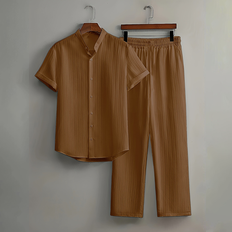 Driften™ – Textured Breathable Short-Sleeve Shirt &amp; Pants Set + 50% OFF