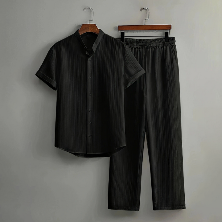 Driften™ – Textured Breathable Short-Sleeve Shirt &amp; Pants Set + 50% OFF