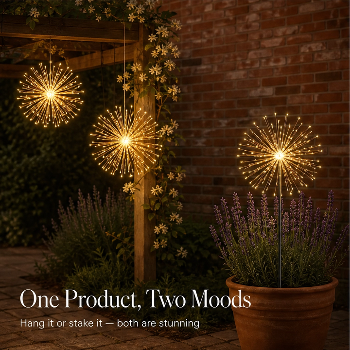 Sparkfern™ – Solar-Powered Firework String Lights for Yard &amp; Patio + 50% OFF